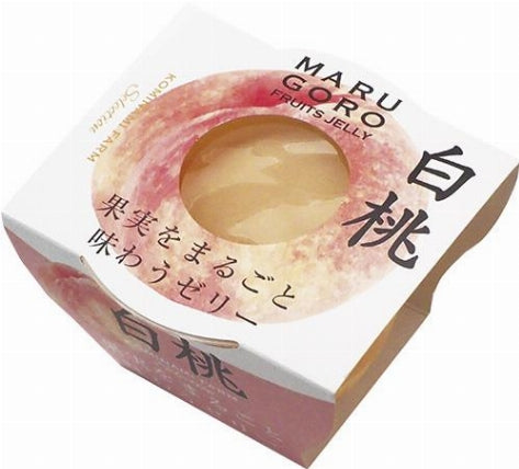 Marugoto Jelly Fruit with Whole Peach in Sweet Jelly, Box Packaging