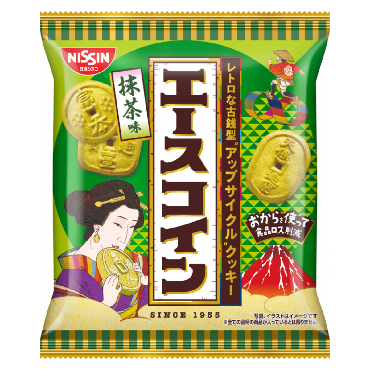 NISSIN CISCO Ace Coin Biscuit (Matcha) - NIPPONJourney