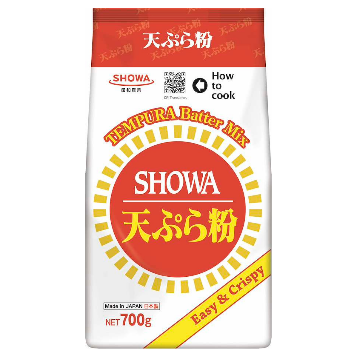 SHOWA Tempura Batter Mix 700g, authentic Japanese tempura flour for light crispy coating, imported cooking ingredient made in Japan