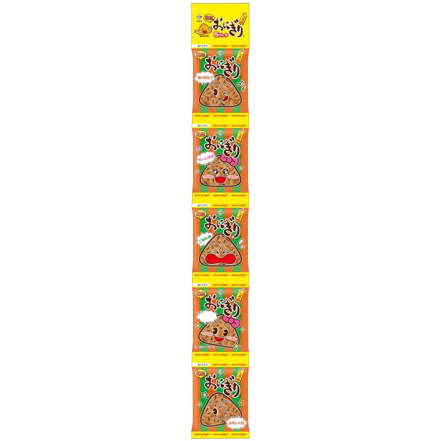 Onigiri Rice Cracker packages, crispy and soy sauce seasoned with dashi, grilled seaweed, allergens: egg, wheat, soybean, pork, sesame.