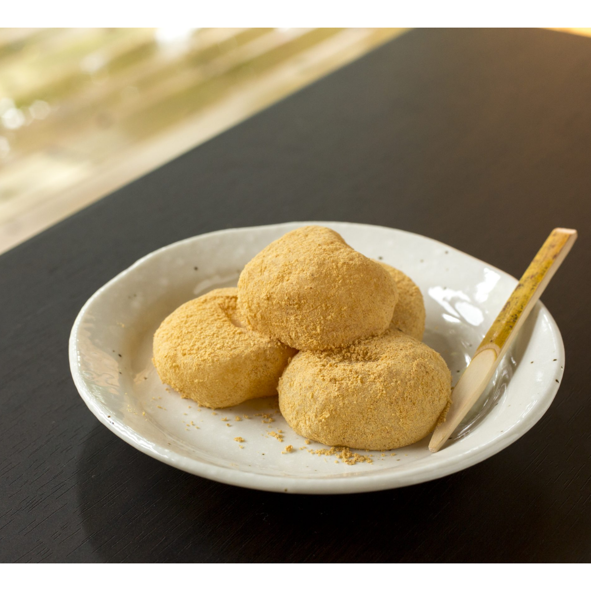 Kibidango, soft chewy Japanese millet rice cake candy with a delicate sweetness and traditional texture