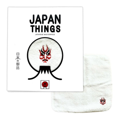 HAIMEN JAPAN THINGS Imabari Towel Handkerchief – Japanese Kabuki mask