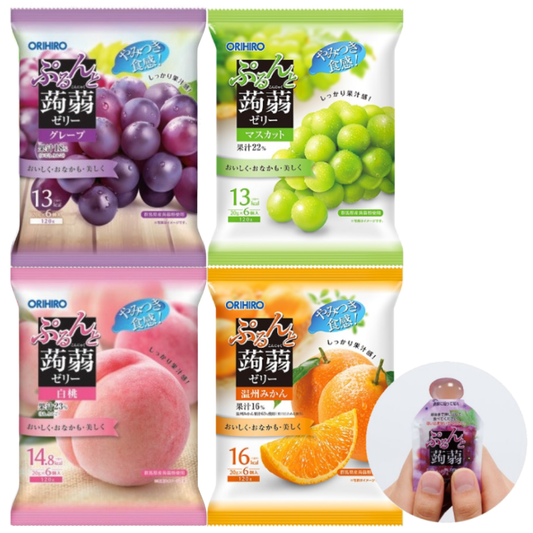 ORIHIRO  Konjac Jelly Low Calorie Jelly with Fruit Juice