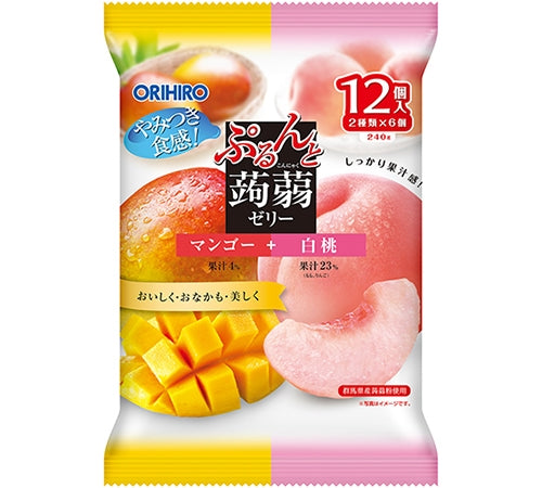 Konjac Jelly Mango & White Peach 12P