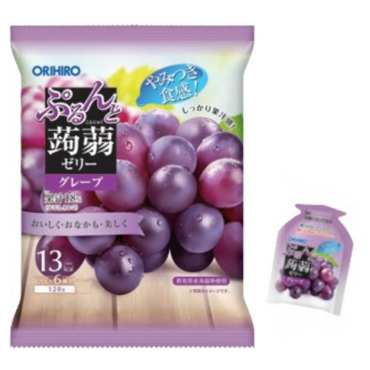 ORIHIRO  Konjac Jelly Low Calorie Jelly with Fruit Juice -Grape