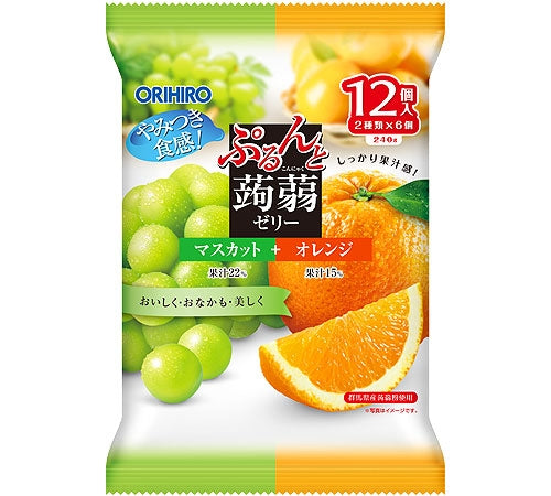 Konjac Jelly Muscat & Orange 12P