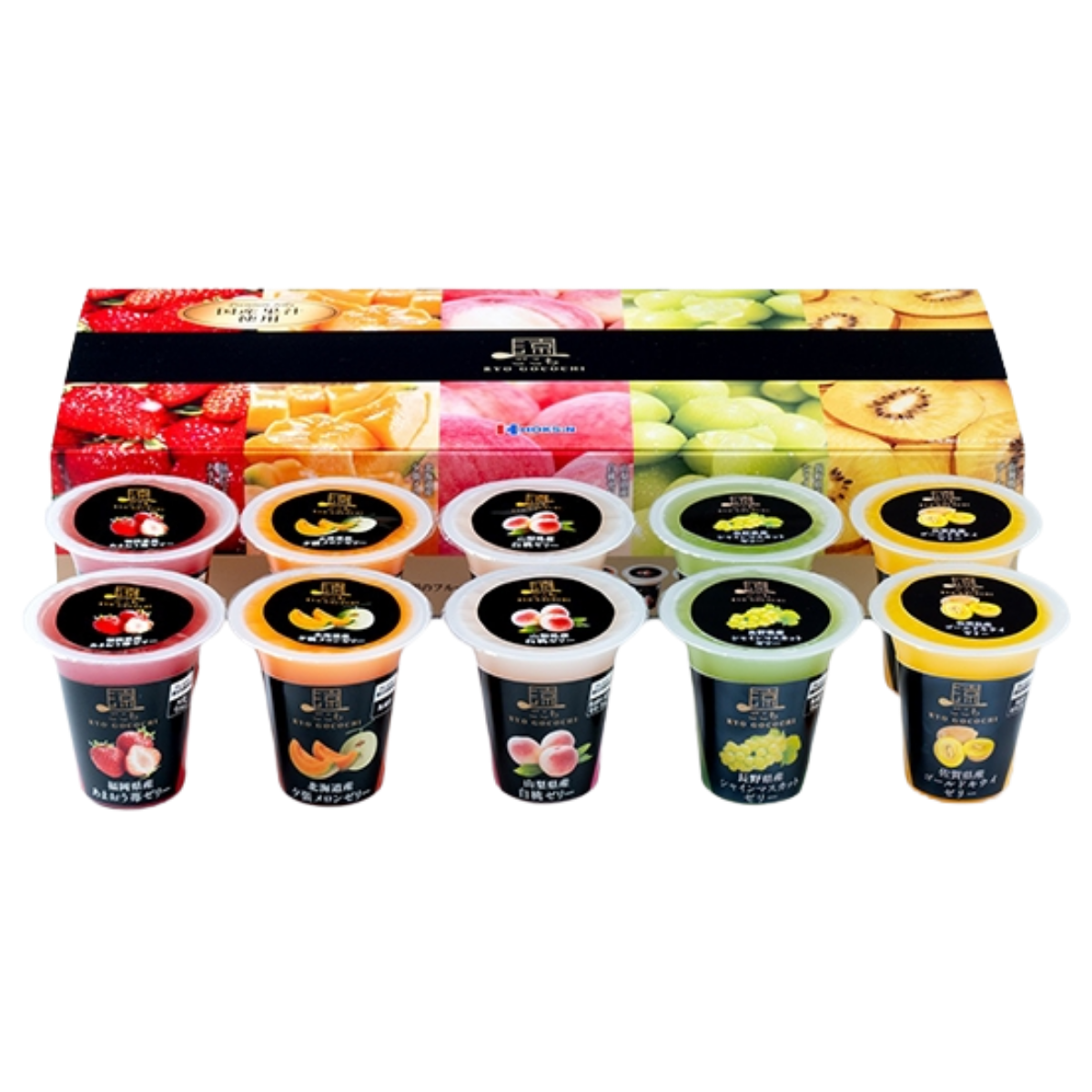 HOKUSHIN FOODS Ryo Gocochi Jelly Assortment (5 flavors) 10P
