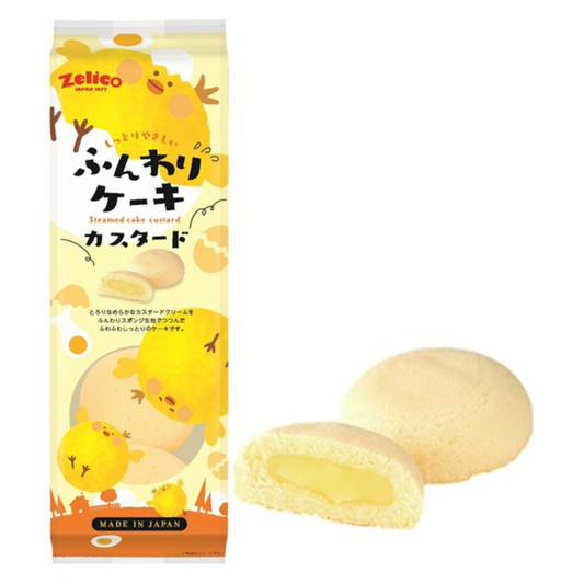 ZELICO  "Funwari Cake" Japanese style Steamed Cake: Custard