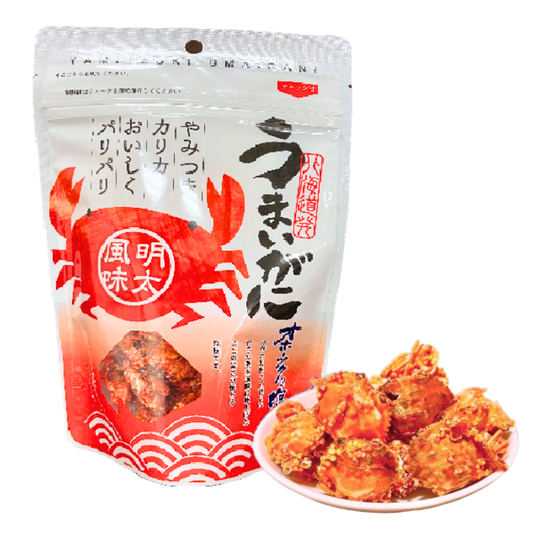 PLUS ONE Umaigani Baby Crab Snacks <Mentai (Cod Roe)