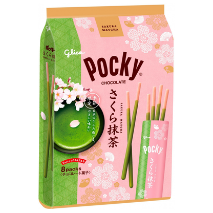 Glico Pocky Chocolate Sticks : Sakura & Matcha