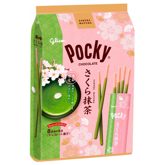 Glico Pocky Chocolate Sticks : Sakura & Matcha