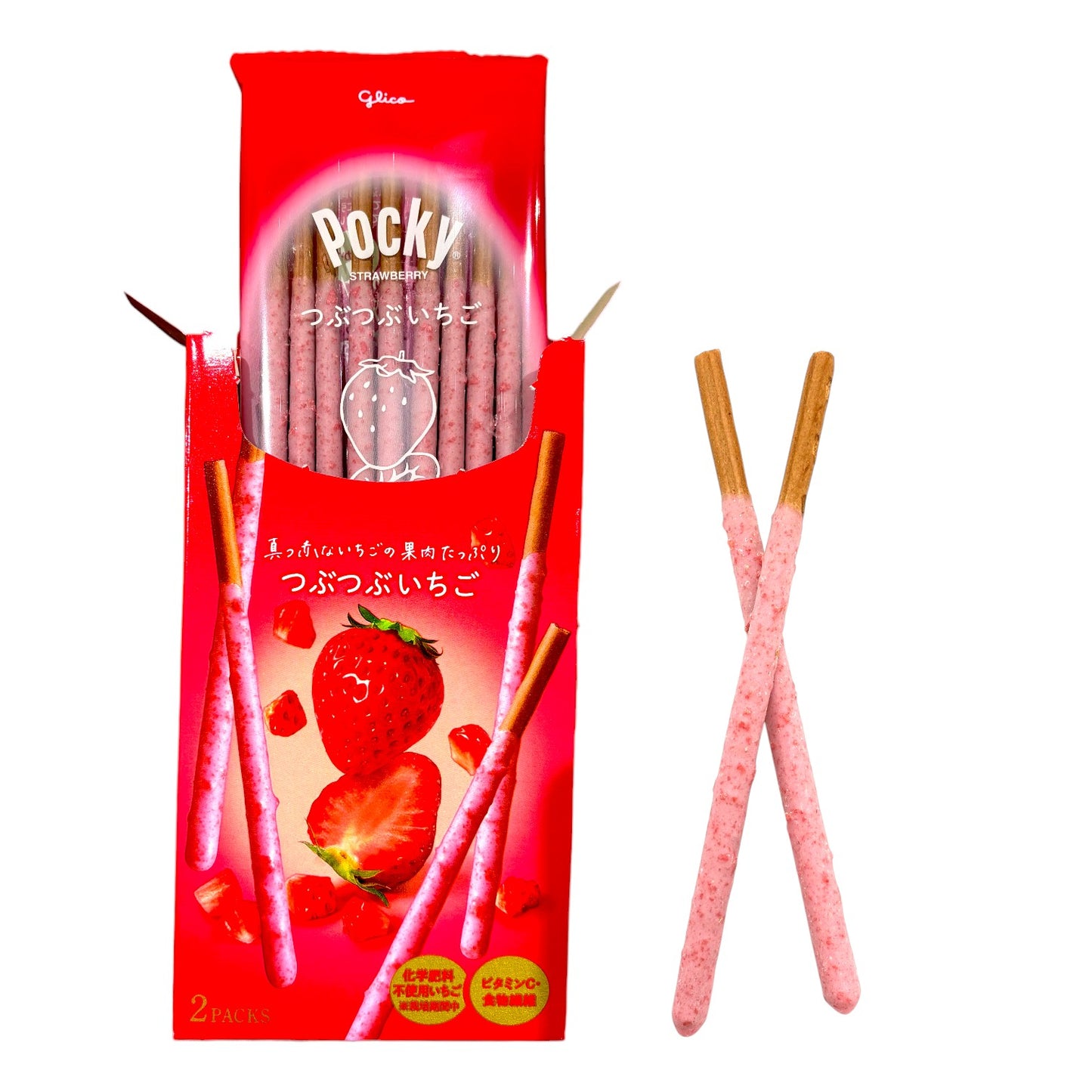Glico Pocky Chocolate Sticks : Strawberry