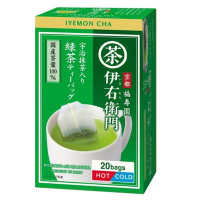 UJINOTSUYU-SEICHA (IYEMON CHA) Japanese Tea Bag: Green Tea with Matcha