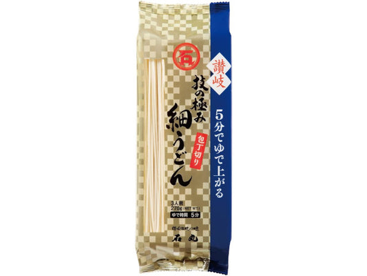 Packaging of Waza no Kiwami Sanuki Udon featuring traditional design and Japanese text, highlighting the authentic udon cutting knife.