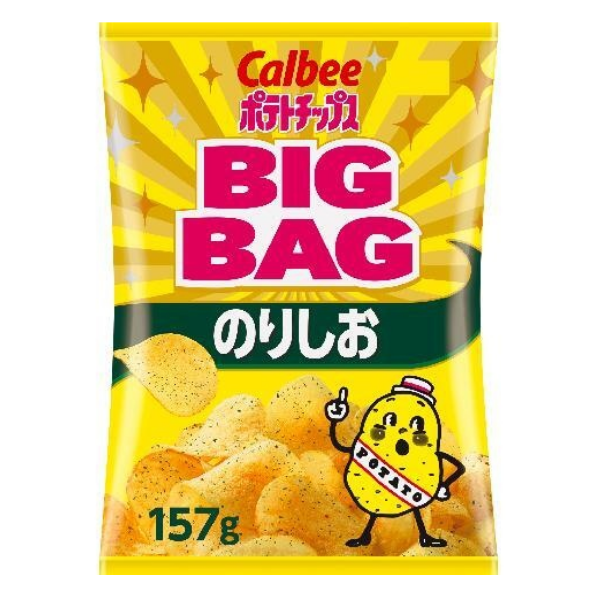 Calbee Big Bag Potato Chips : Salt and Seaweed