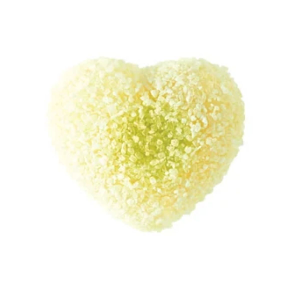 Heart-shaped Shine Muscat gummy candy with a sparkling sugar coating and juicy grape flavor