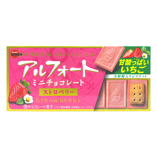 BOURBON Alfort Mini Chocolate & Biscuit: Strawberry