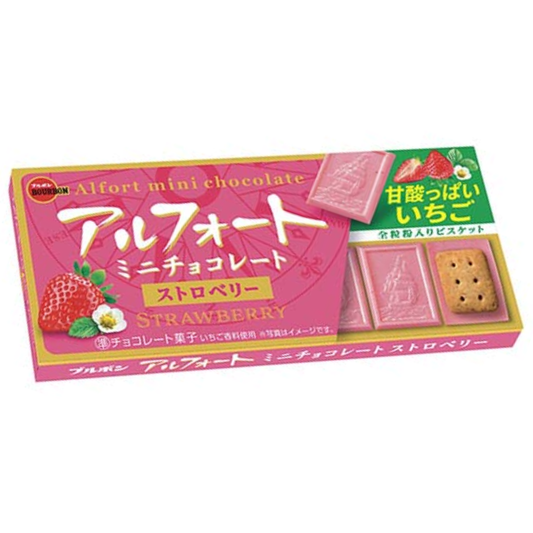BOURBON  Alfort Mini Chocolate & Biscuit (Strawberry) 12P