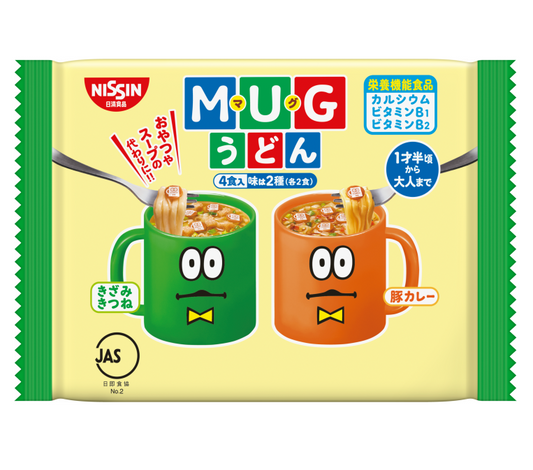 Mug Udon 4P (Kitsune flavor & Pork Curry flavor)