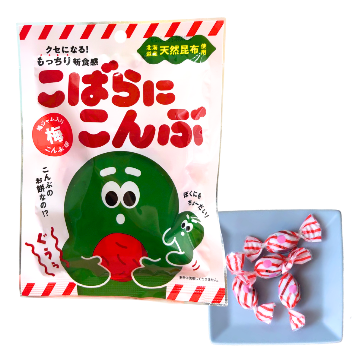 NANIWA SEIKA KobaraniKombu Soft Kelp Candy : Ume (Japanese Plum)