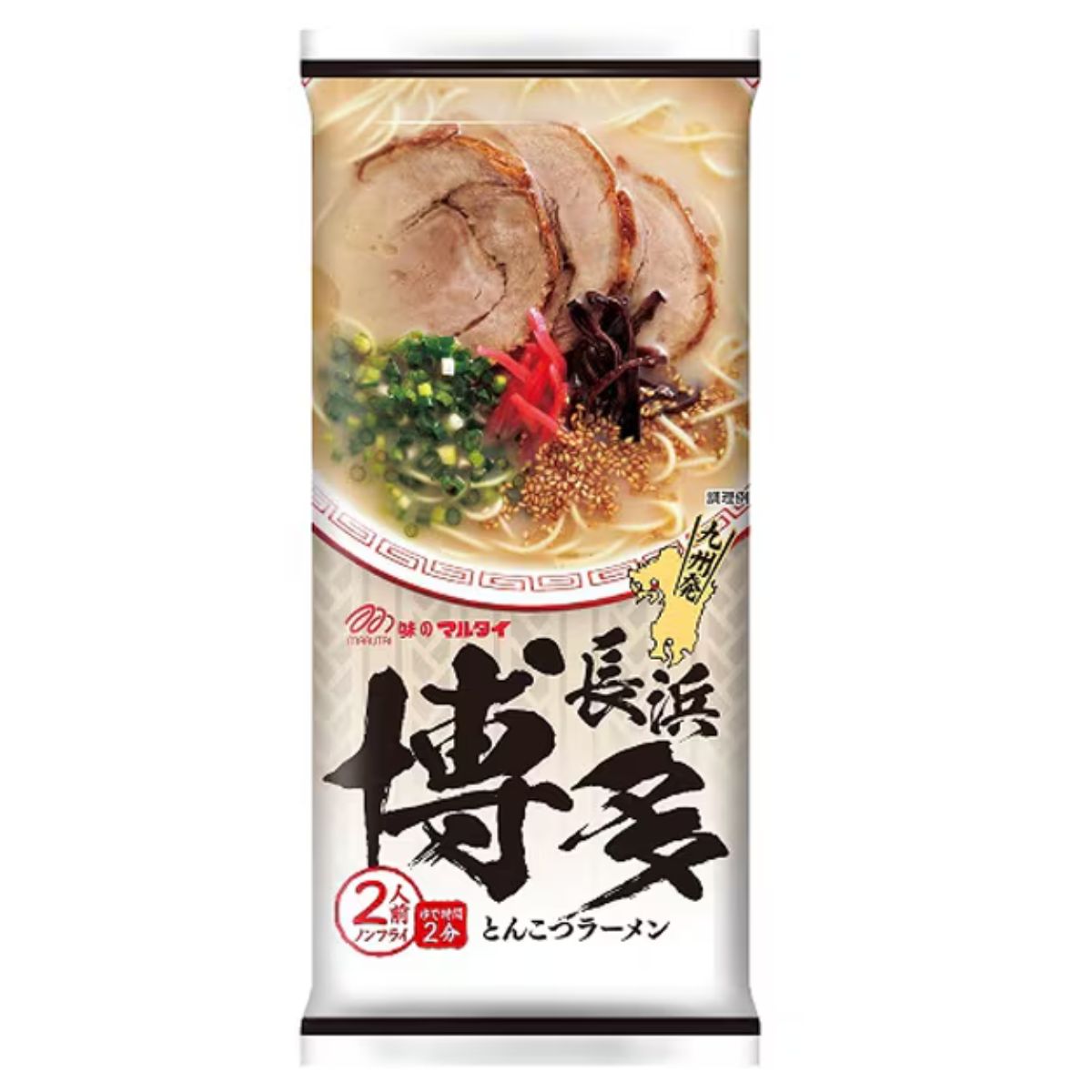 Marutai Nagasaki Tonkotsu Ramen, Japanese instant ramen with rich Kyushu-style pork bone broth