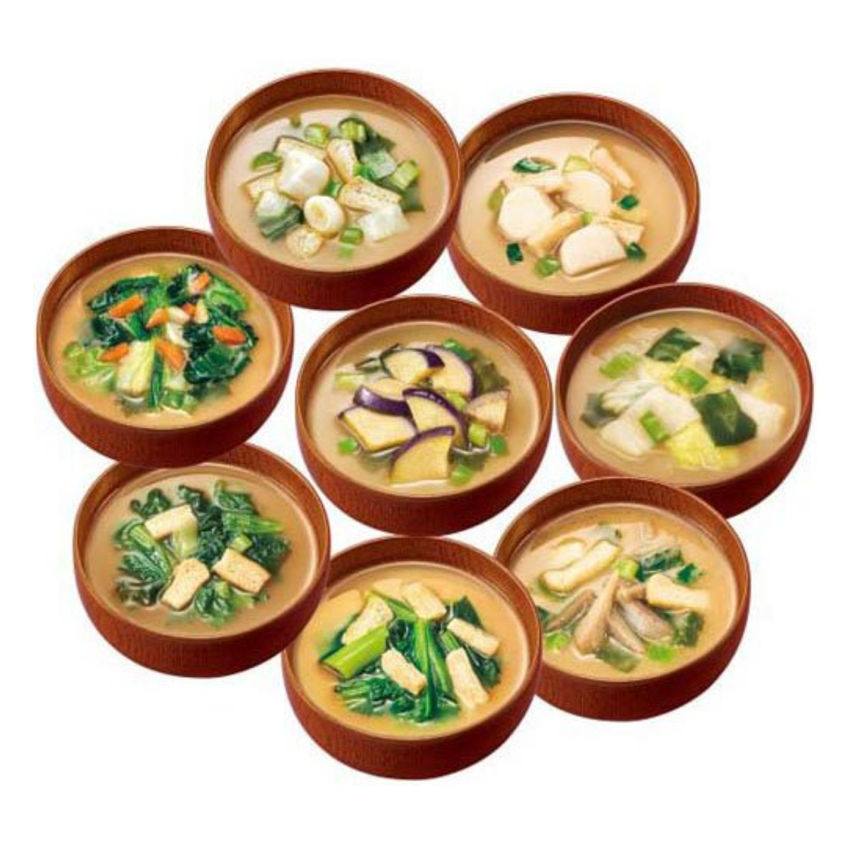 8 varieties of Japanese freeze-dried miso soup