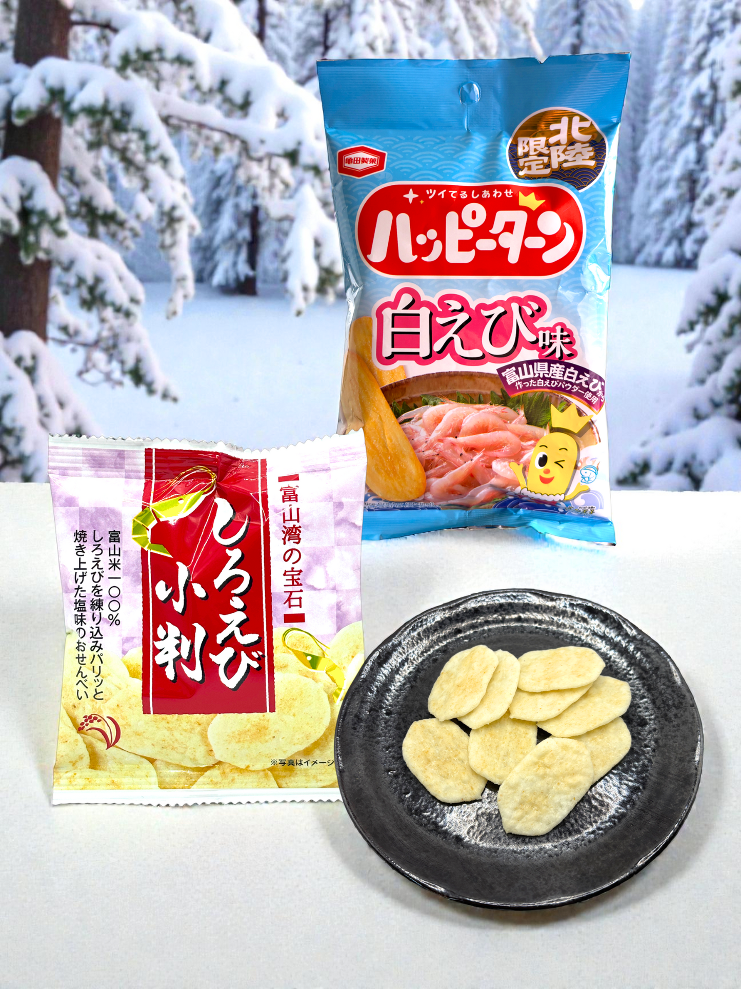 Hokuriku Japanese sweets box with traditional snacks from Toyama, Ishikawa, Fukui and Niigata