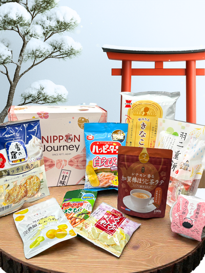 Hokuriku Japanese sweets box with traditional snacks from Toyama, Ishikawa, Fukui and Niigata